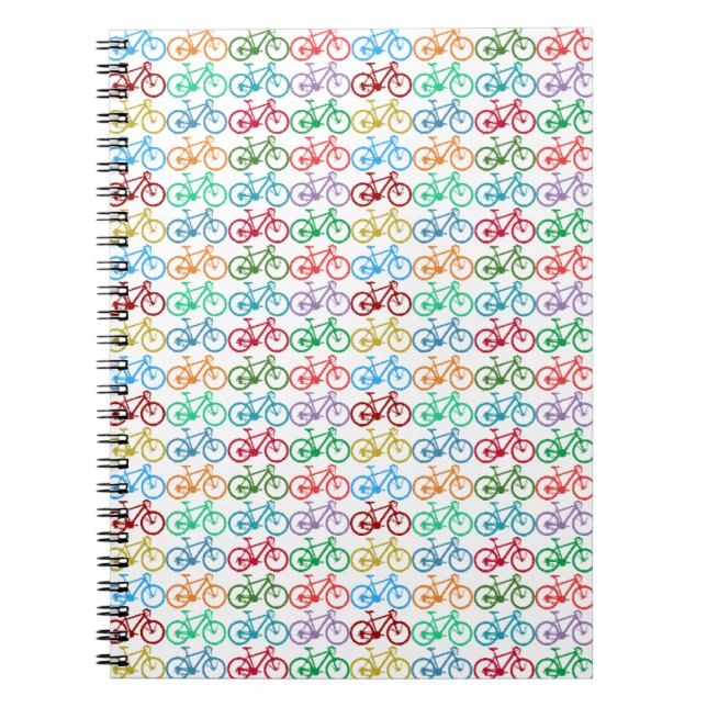 small colour bicycles spiral notebook (Front)