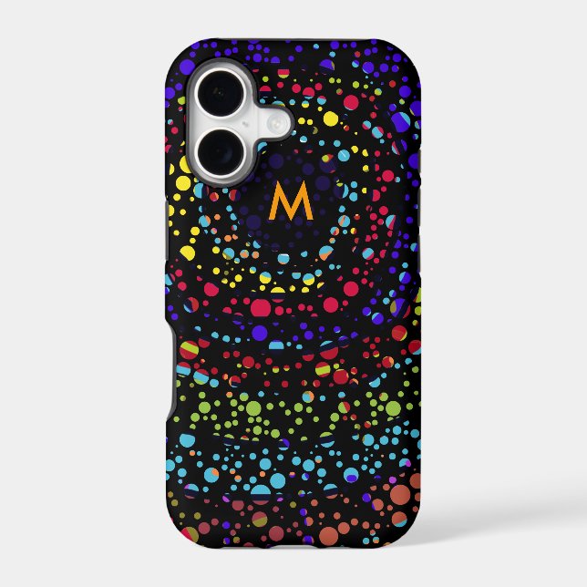 small colour dots on black (Back)