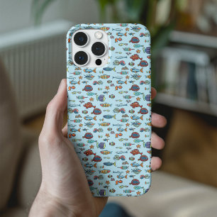 Small Colourful Fish Pattern iPhone 16 Case