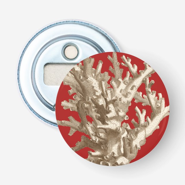 Small Coral in Red Bottle Opener (Front)