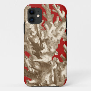Small Coral in Red Case-Mate iPhone Case