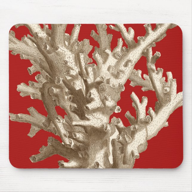 Small Coral in Red Mouse Pad (Front)