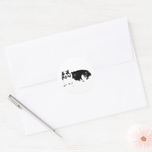 Small Corgi Big Comfort Classic Round Sticker