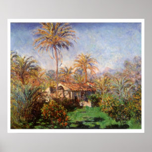 Small Country Farm in Bordighera by Claude Monet Poster