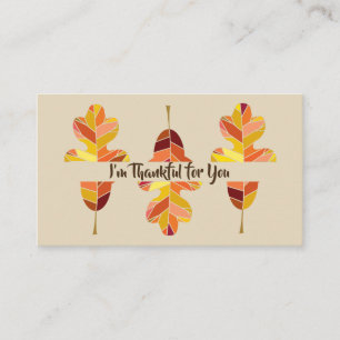 Small Custom Thankful for You Notes w Bible Verse Business Card