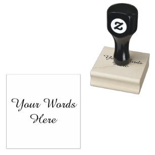 Small Custom Words With Elegant Font, Personalised Rubber Stamp