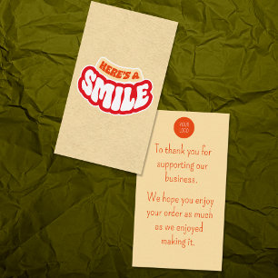 Small Customer Thank You Business Card