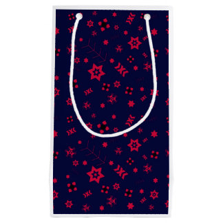 Small dark blue and red gift paper Bag