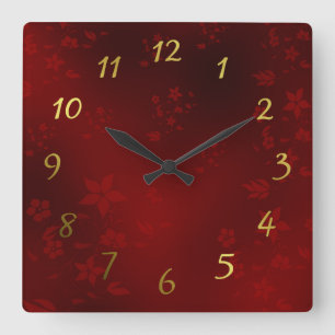 small delicate Asian flowers on a festive clock