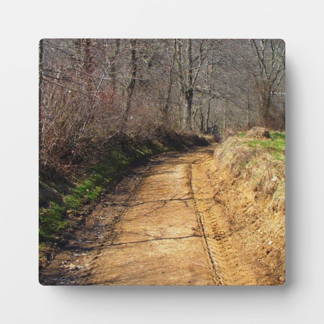 Small Dirt Country Road Plaque (Front)