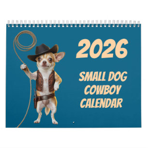 Small Dog Cowboy Calendar