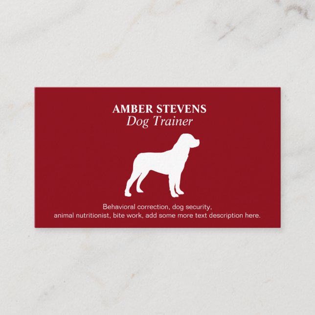 Small Dog | Dog Care Services and Training Business Card (Front)