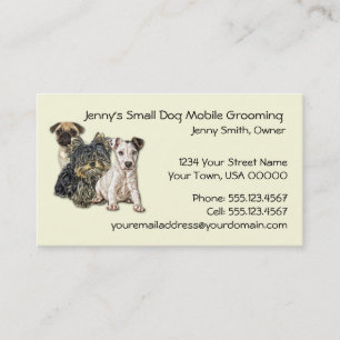 Small Dog Mobile Grooming 2012 Calendar Business C Business Card