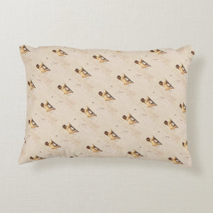 small dog pug baby playing in the summer decorative cushion