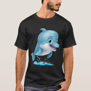 Small dolphin jumping through the seas T-Shirt