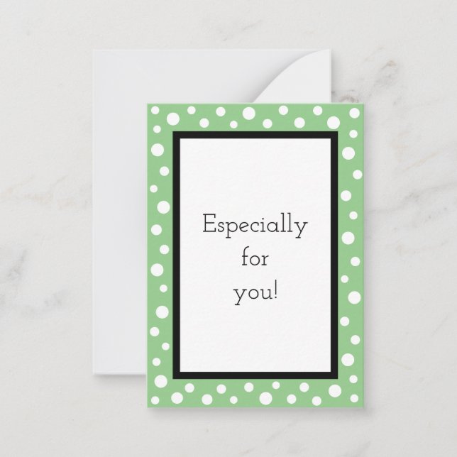 Small Dot Gift Note Cards_Spring Green Card (Front)