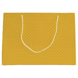 Small Dots Candy Yellow Pattern Large Gift Bag