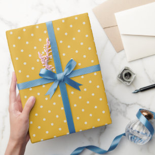 Small Dots candy yellow pattern Wrapping Paper