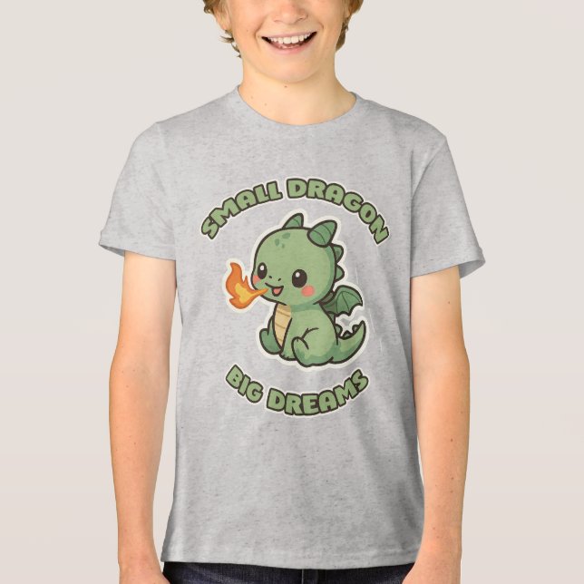 Small Dragon Back To School Tri-Blend Shirt (Front)