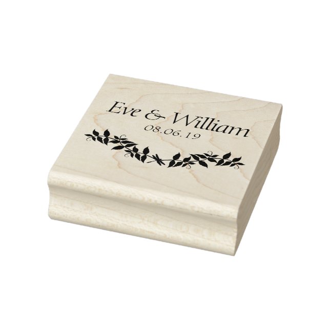 Small Dragonfly with Branches and leaves design Rubber Stamp (Stamp)