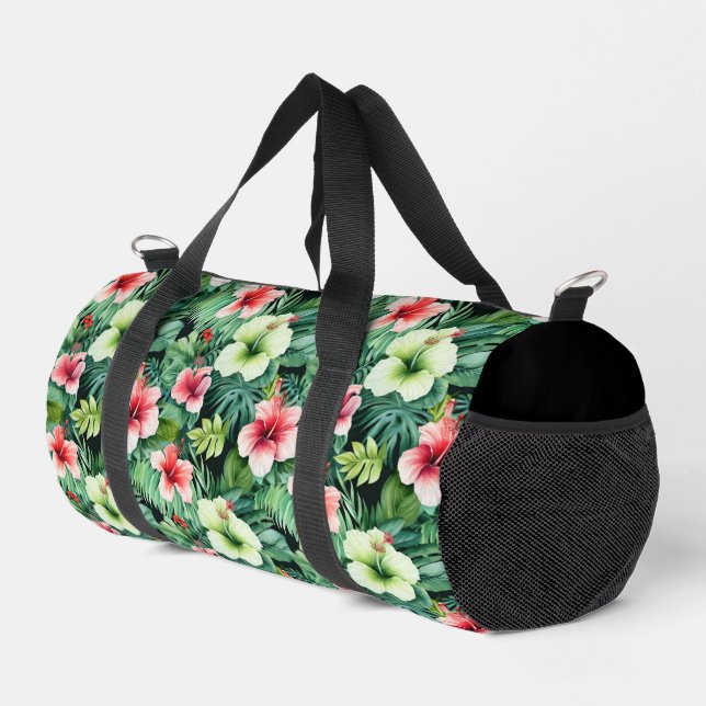 Small Duffel Bag Tropical Print (Right Corner)