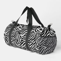 Small Duffel Bag Zebra Print