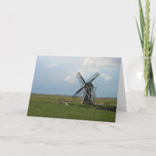 Small Dutch Windmill in Landscape Note Card