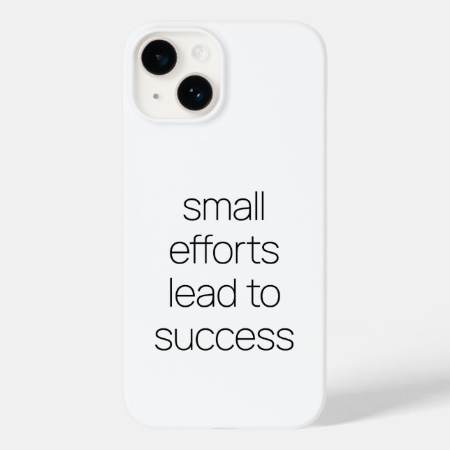 Small Efforts iPhone Case (Back)