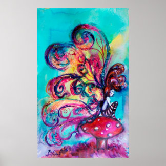 Small Elf of Mushrooms Poster