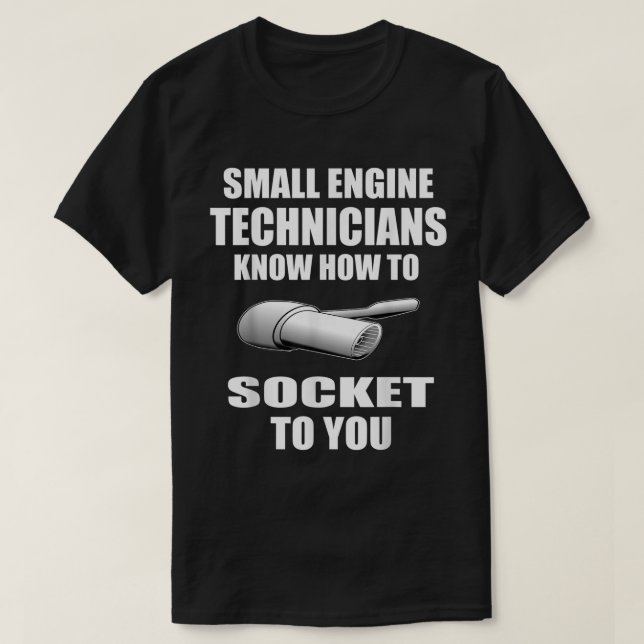 Small Engine Mechanic T-Shirt (Design Front)
