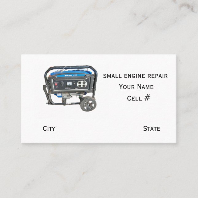 Small Engine Repair Business Card (Front)