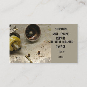 Small Engine Repair / Carburettor Repair Business Card