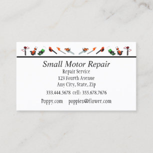 Small Engine Repair Custom Business Cards