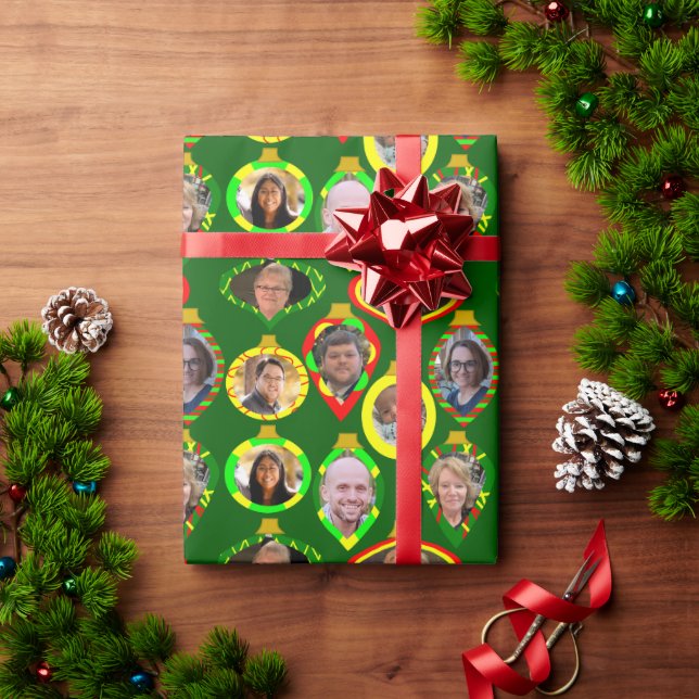 Small Family Collage  Wrapping Paper (Holiday Gift)