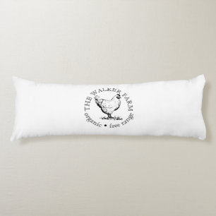 Small Farm Business Promotional Logo Body Cushion