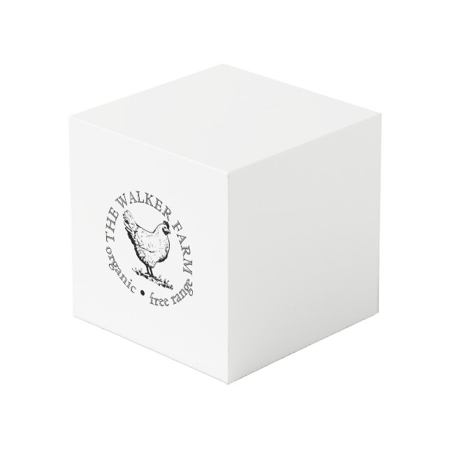 Small Farm Business Promotional Logo Cube (Front Angled)