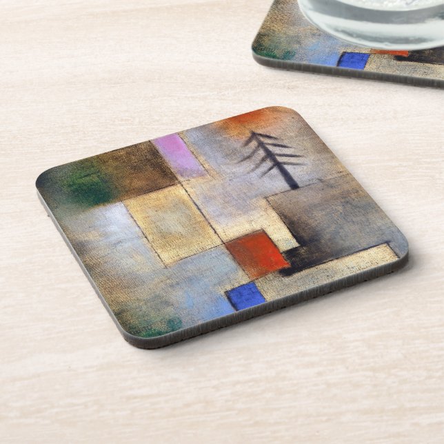 Small fir picture - Paul Klee - abstract art Coaster (Left Side)