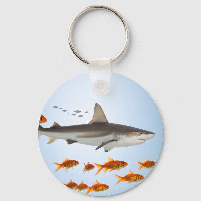 Small Fish Big Shadow Key Ring (Front)