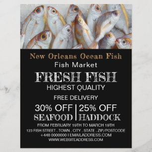 Small Fish, Fishmonger/Wife, Fish Market Advert Flyer