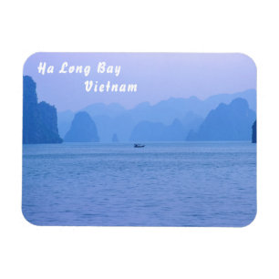 Small fishing boat in Ha Long Bay - Vietnam, Asia Magnet
