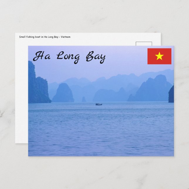 Small fishing boat in Ha Long Bay - Vietnam, Asia Postcard (Front/Back)