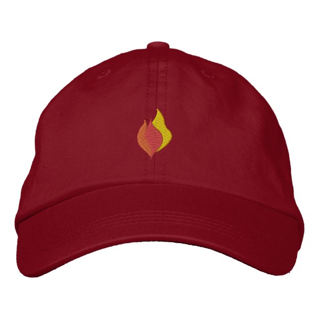 Small Flames Embroidered Hat (Front)
