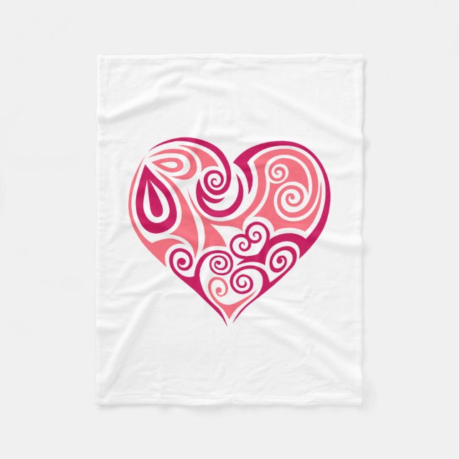 Small Fleece Blanket - Large Heart (Front)