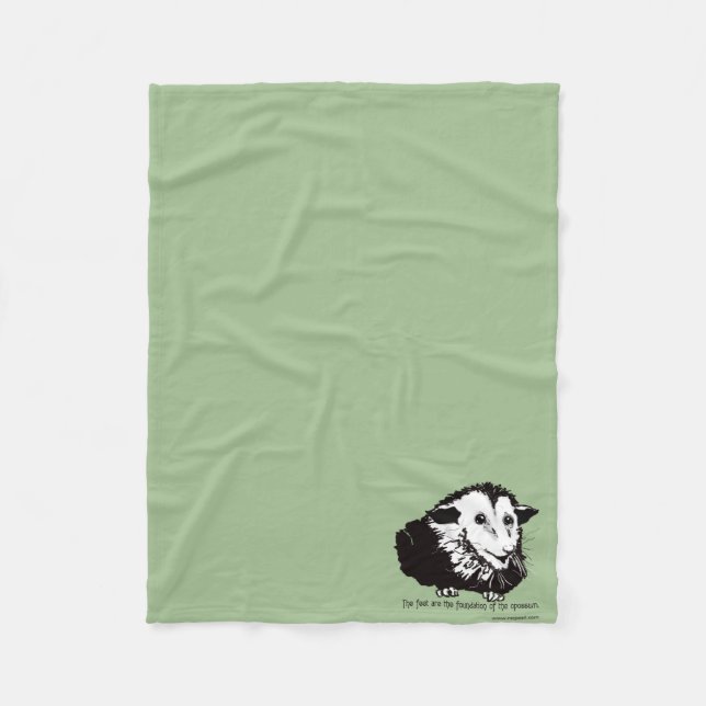 Small fleece blankie with possum (Front)