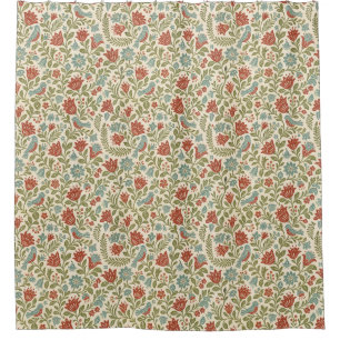Small Floral Botanical Shower Curtain