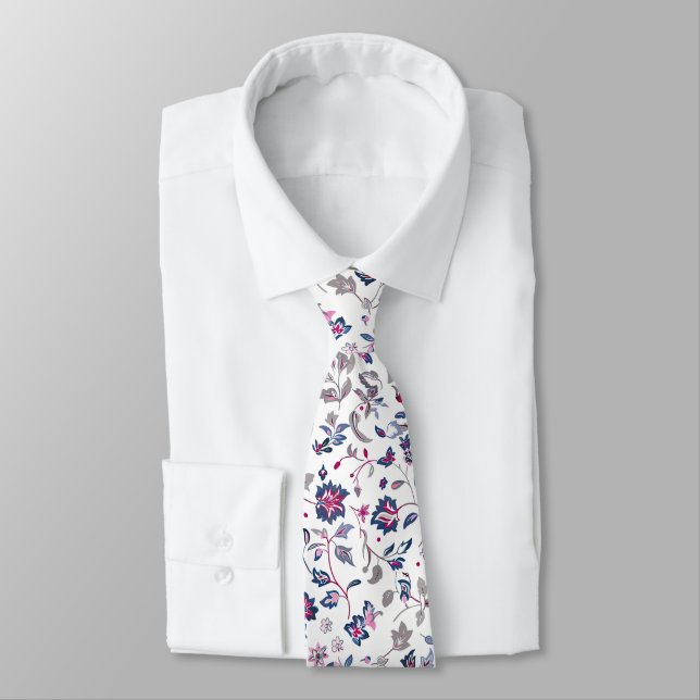 Small floral paisley print tie (Tied)