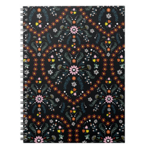 Small flower heart: fantasy seamless. notebook