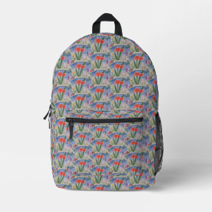 Small Flowers By The Lake Printed Backpack