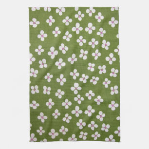 Small Flowers, Japanese Design Tea Towel