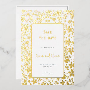 Small Flowers Wedding Save the Date
